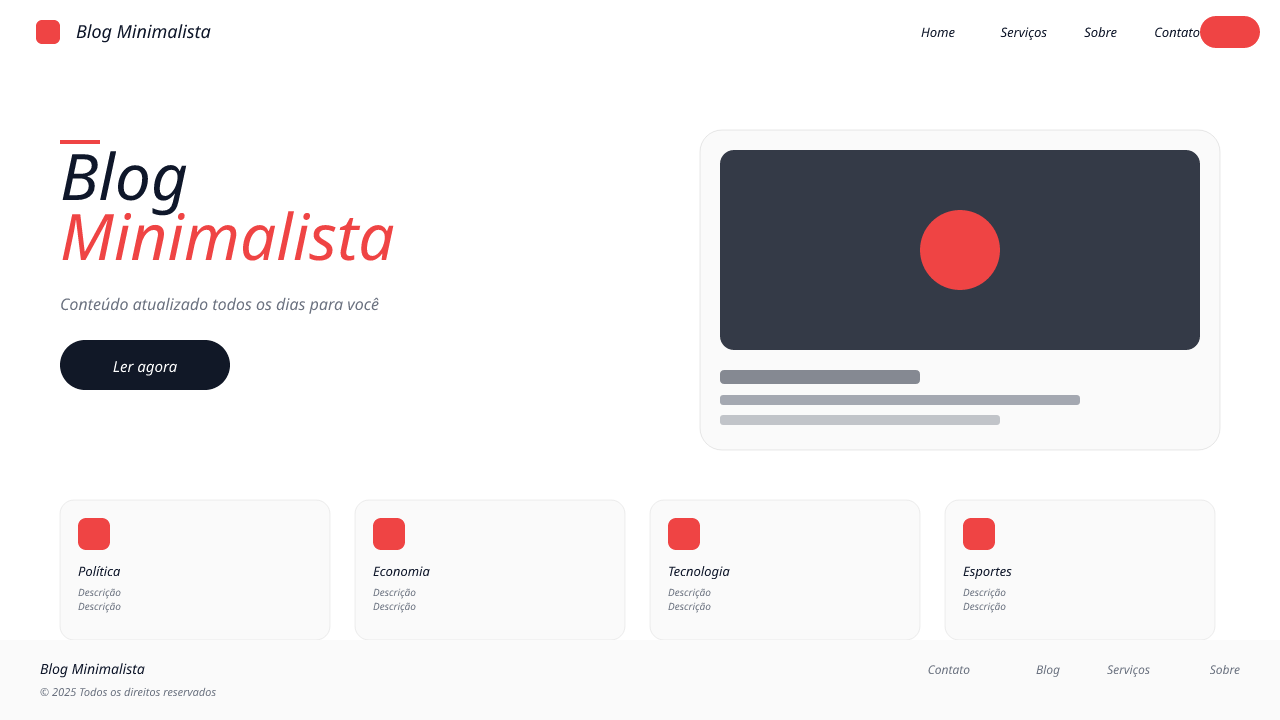 Blog Minimalista