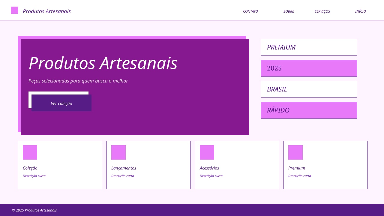 Produtos Artesanais